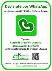 Cartel del concurso "Declárate por WhatsApp"