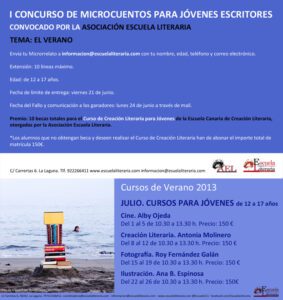 I Concurso de Microrrelatos para Jóvenes Escritores convocado por la AEL