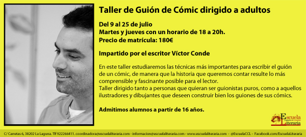 Taller de Guion de Cómics dirigido a adultos