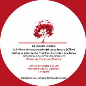 Inauguración del nuevo curso literario 2015-16